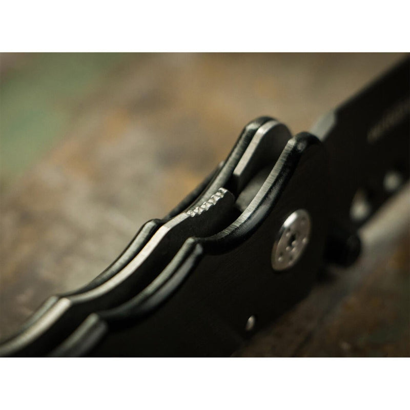 Couteau de poche pliant BOKER Special Forces Tanto en acier 440A avec manche en aluminium noir