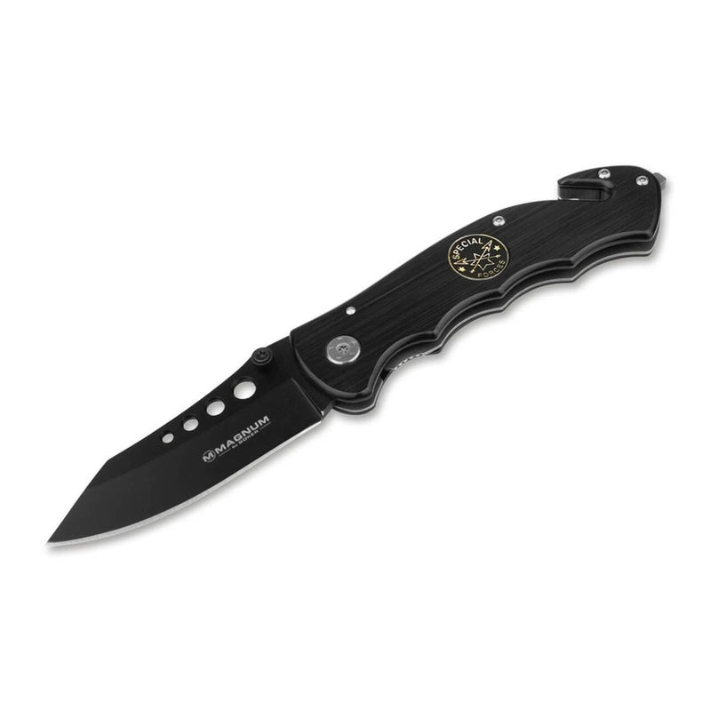 Couteau de poche pliant BOKER Special Forces Tanto en acier 440A avec manche en aluminium noir