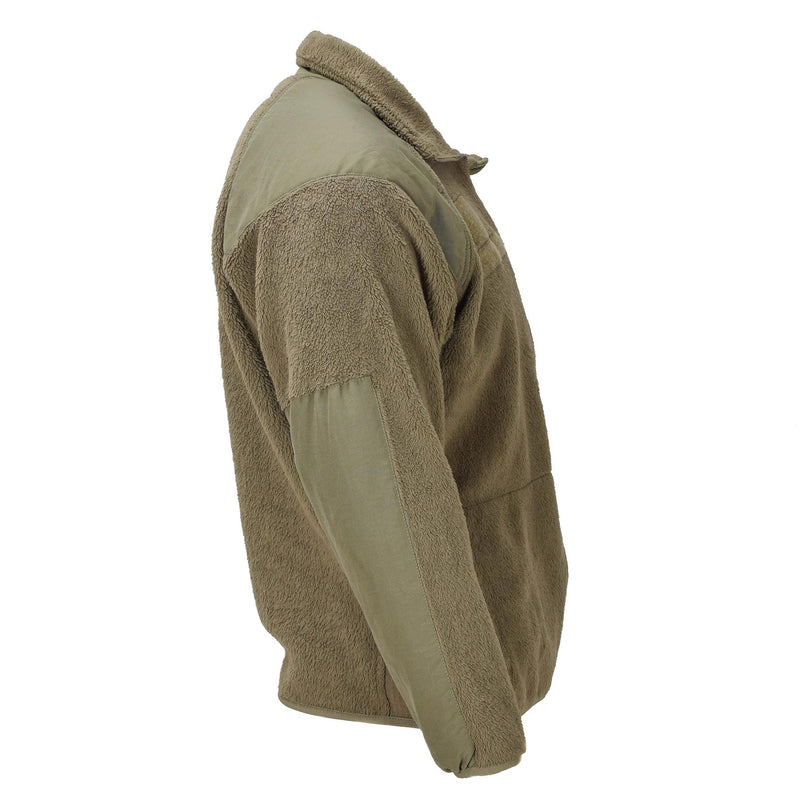 Veste polaire tactique originale de l'armée américaine pour eau froide, épaules renforcées, olive