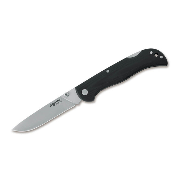 Couteau de poche pliant Fox Knives Brand Italy modèle 500 noir en acier inoxydable