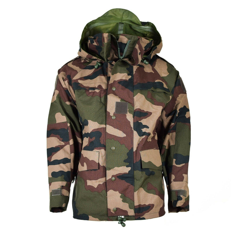 Véritable veste imperméable trilaminée de l'armée française CCE camouflage parka de pluie à capuche NEUF