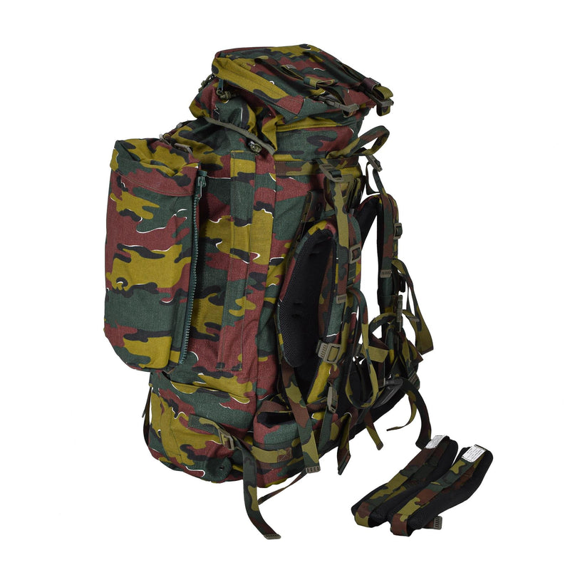 Sac à dos tactique militaire belge d'origine 120L, camouflage puzzle, sac étanche NEUF