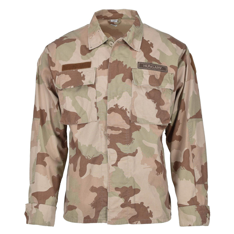 Veste tactique militaire hongroise originale, chemise de combat camouflage désert légère