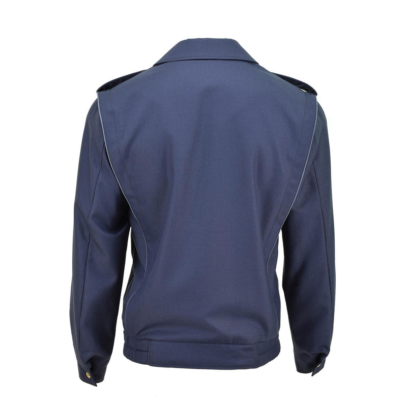 Veste chemisier bleu militaire tchèque authentique, boutons dorés, blouson militaire décontracté, NEUF