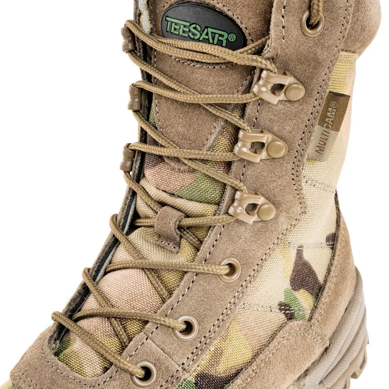 Bottes Teesar TACTICAL MULTICAM à fermeture éclair latérale pour la chasse, la randonnée, le trekking, chaussures de service