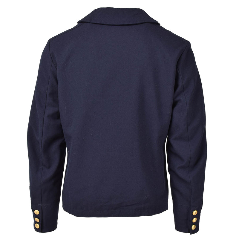 Chemises de marin bleu marine militaires suédoises originales, chemises de marine formelles