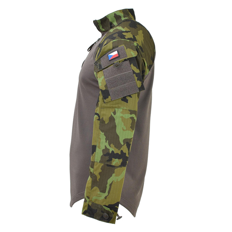 Chemises de combat tactiques originales de l'armée tchèque ubac woodland camo à manches longues NEUF