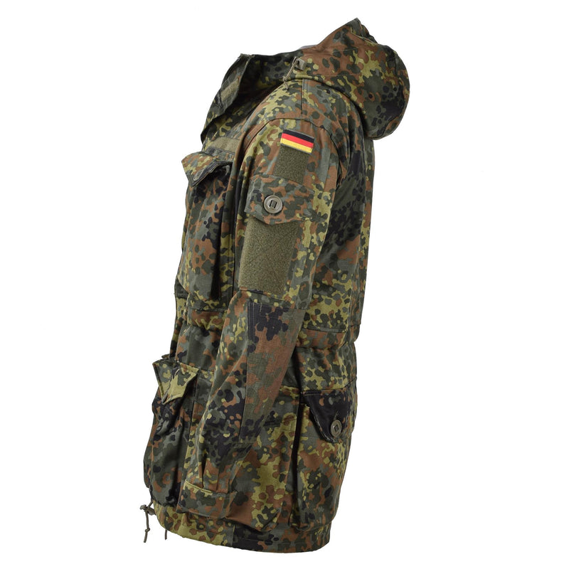 Veste tactique militaire à capuche KSK de Leo Kohler avec camouflage flecktarn