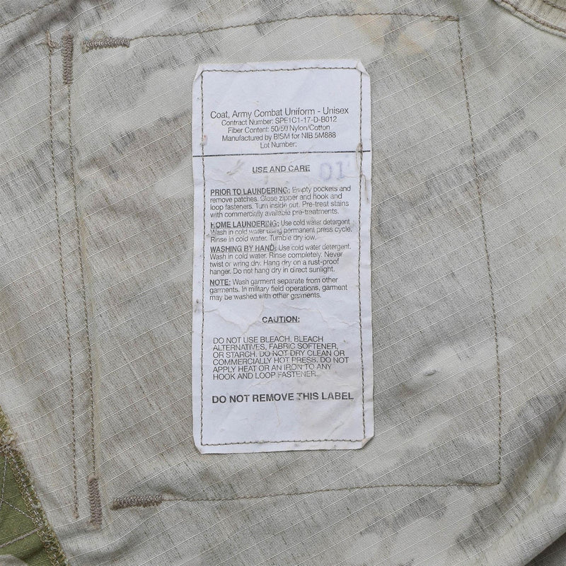 Veste tactique originale de combat actif de l'armée américaine Rip Stop Multicam