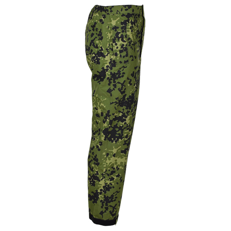 Pantalon de pluie de camouflage militaire danois d'origine M84, pantalon de combat imperméable