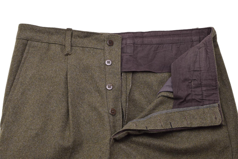 Pantalon d'uniforme militaire italien original en laine marron pantalon vintage armée