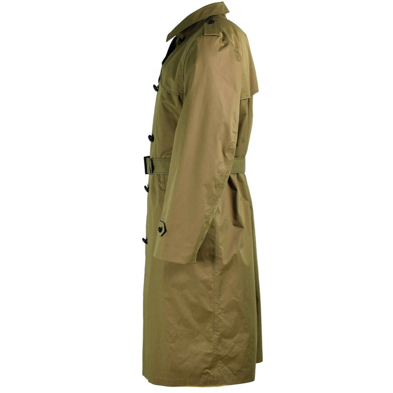 Véritable manteau de l'armée hollandaise Trench-coat long kaki avec doublure NEUF