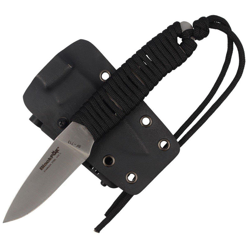 Couteau à lame fixe Fox Knives TARLO en acier inoxydable 440C, manche en nylon, revêtement satiné