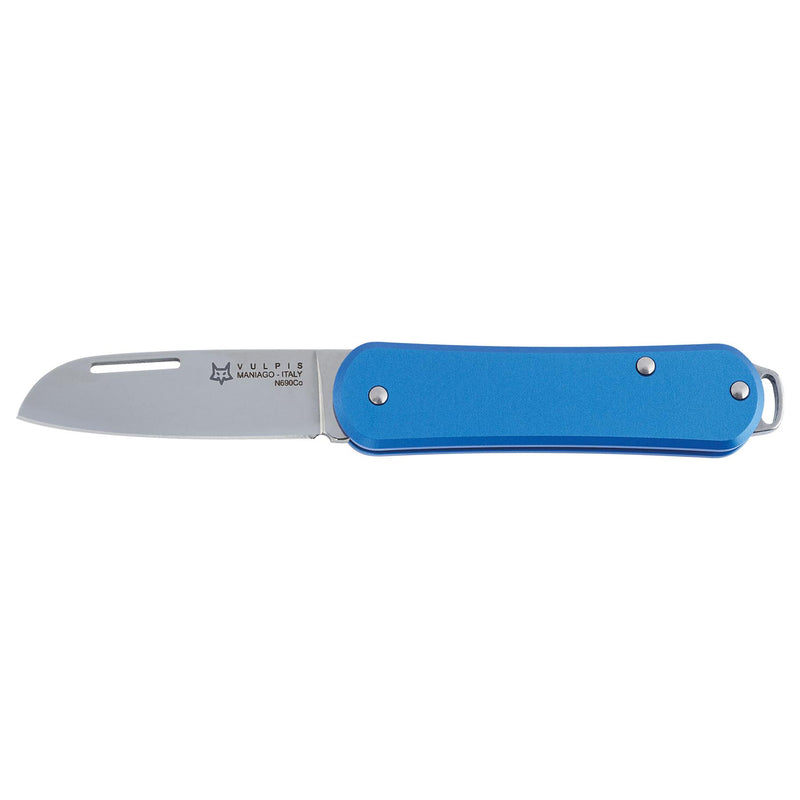 Couteau de poche pliant Fox Knives VULPIS FX-VP108 SB en acier inoxydable N690Co bleu