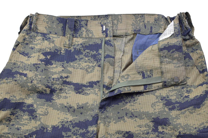 Pantalon tactique de combat ripstop bleu camouflage numérique d'origine de l'armée turque