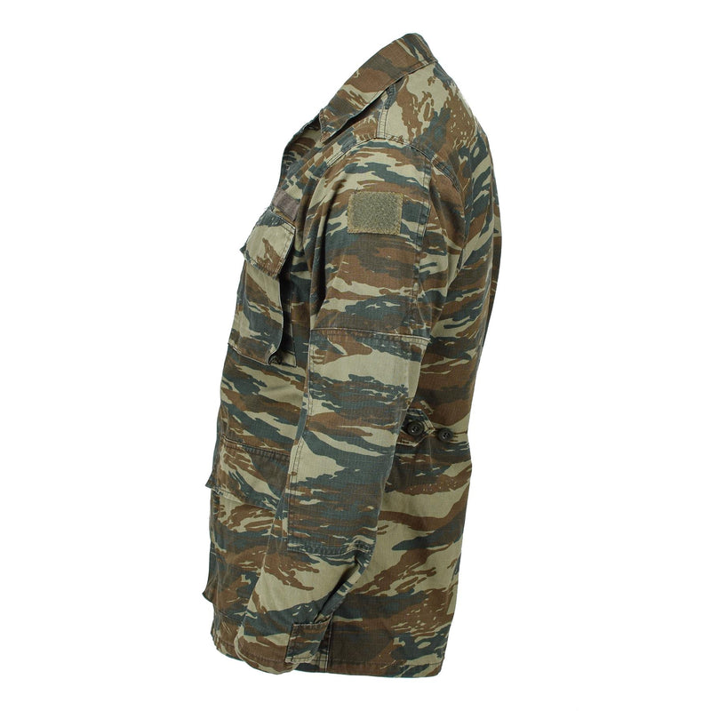 Veste militaire grecque originale BDU camouflage lézard Chemises de l'armée grecque