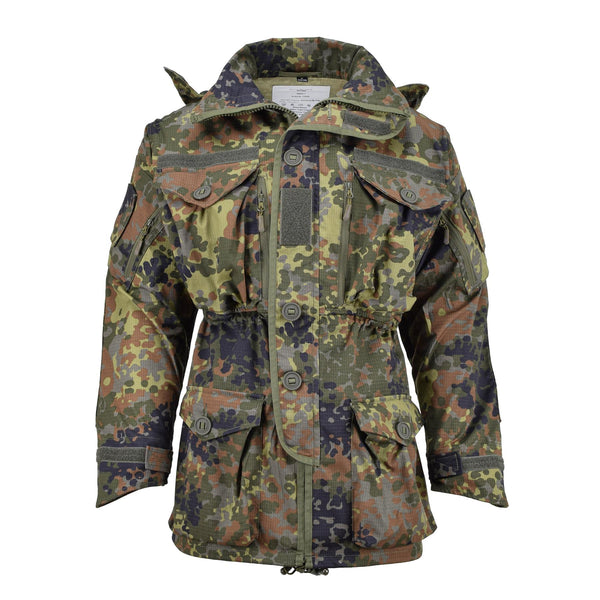 Veste de style militaire allemand de marque TACGEAR, veste commando flecktran avec fermeture éclair YKK