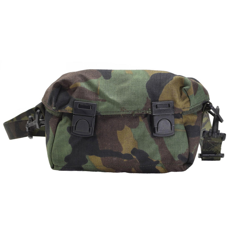 Sac à bandoulière militaire américain d'origine avec fermeture à boucle camouflage boisé NEUF