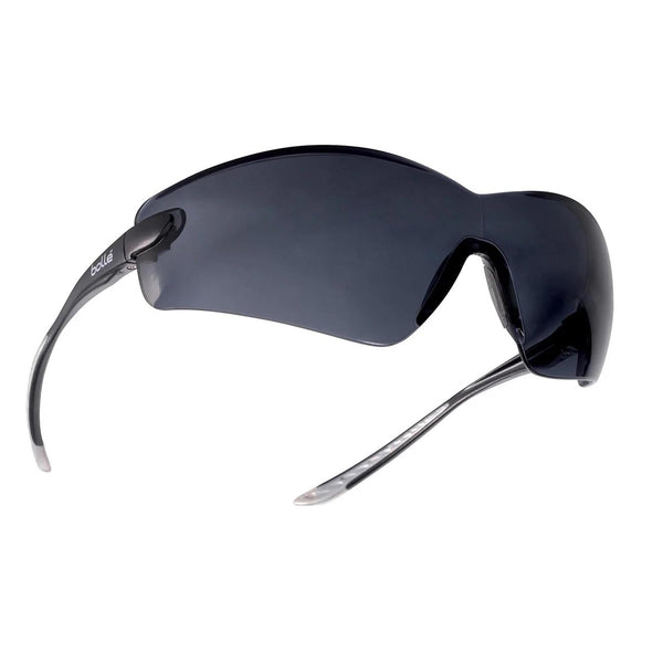 Lunettes de sécurité enveloppantes Bolle COBRA, verres fumés, protection UV légère