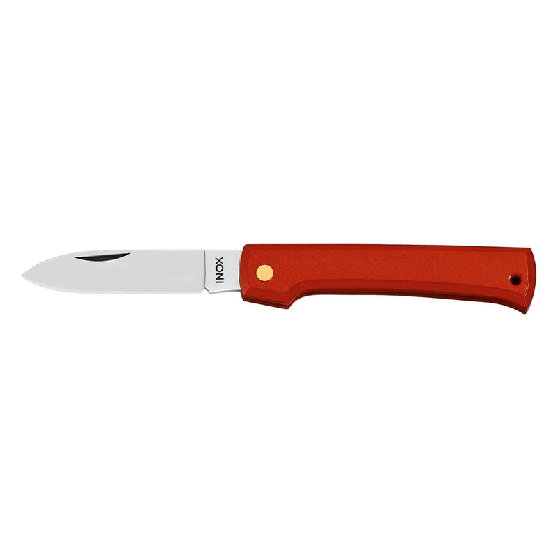 Couteau à lame fixe Fox Knives INOX Drop Point 420C en acier inoxydable avec manche en nylon