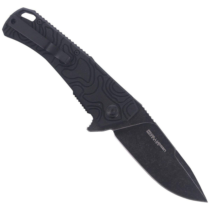 Couteau de poche pliant Fox Knives ECHO 1 noir revêtement Idroglider stone wash