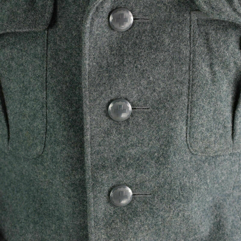 Veste en laine véritable de l'armée suisse, uniforme militaire suisse gris