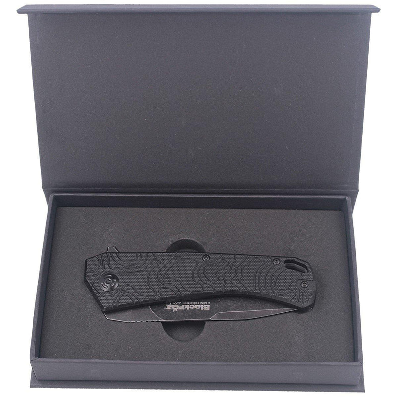 Couteau de poche pliant Fox Knives ECHO 1 noir revêtement Idroglider stone wash