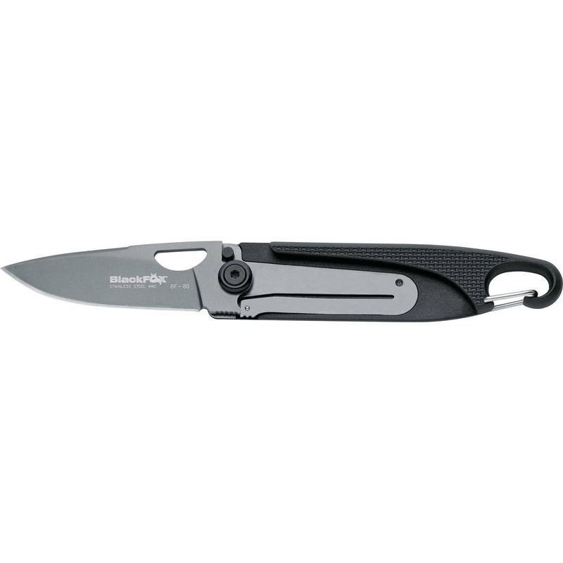 Couteau pliant Fox Knives Brand Baroni en acier 440 avec revêtement en titane et manche en zytel noir