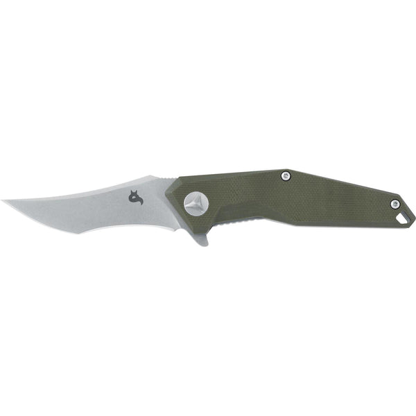 Couteau de poche Fox Knives KRAVI SHAI 440C Stone Washed G10 Vert 2.76