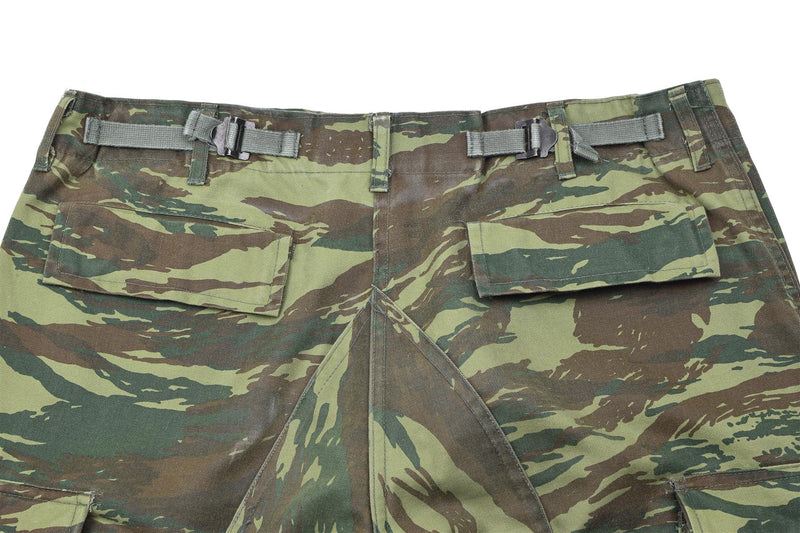 Pantalon BDU original de l'armée grecque camouflage lézard pantalon excédentaire militaire grec