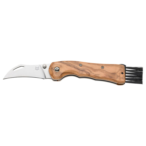 Couteau à champignons pliant Fox Knives FOX SPORA FX-409 OL en acier inoxydable 12C27