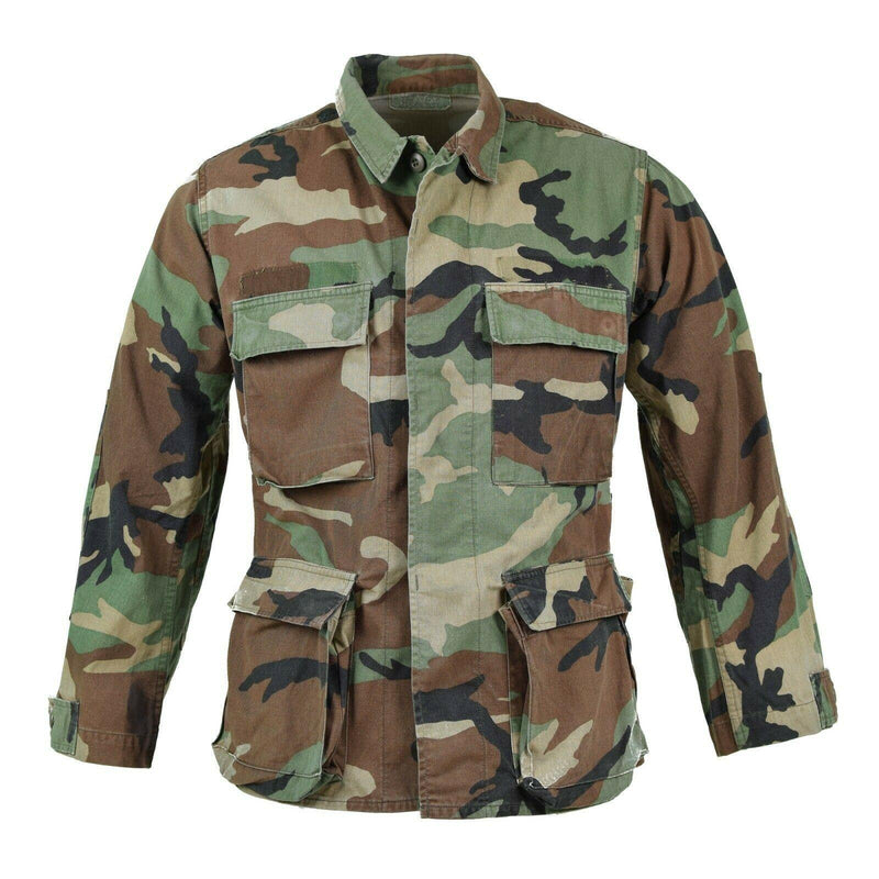 Veste militaire américaine originale ripstop camouflage boisé chemise des troupes BDU