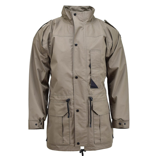 Parka militaire néerlandaise originale avec doublure chaude veste longue kaki officier surplus