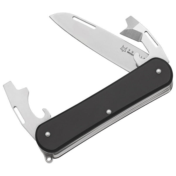 Couteau multifonction Fox Knives VULPIS FX-VP130-3 BK Lame en acier N690Co Noir