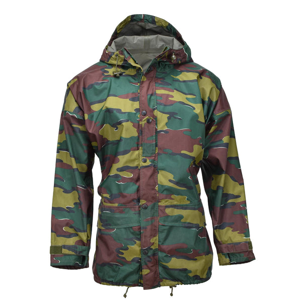 Veste imperméable militaire belge originale, camouflage puzzle, imperméable Seyntex