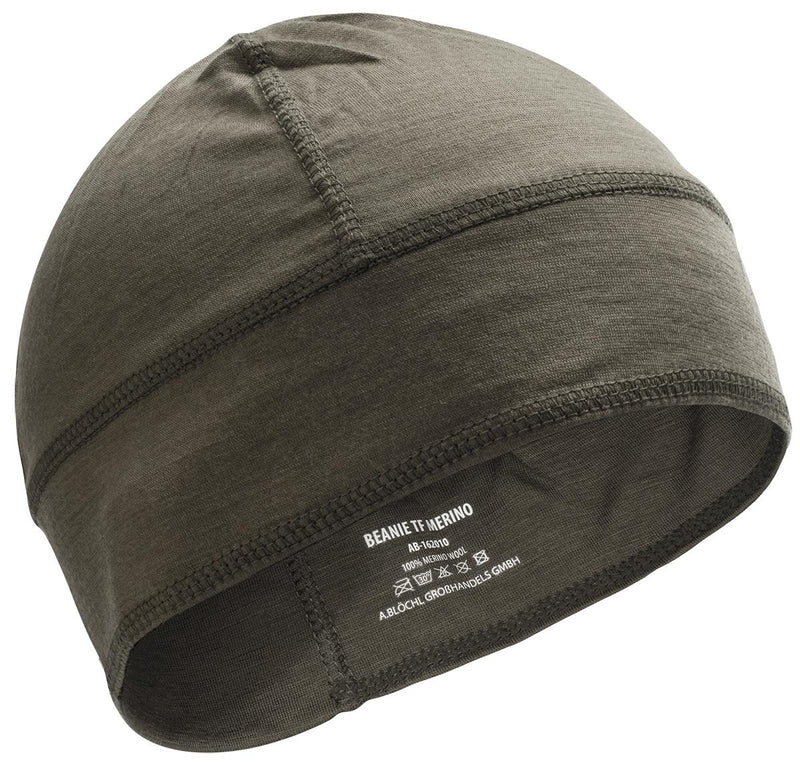 Bonnet de montre respirant en laine mérinos de style militaire de marque Blochl olive NEUF