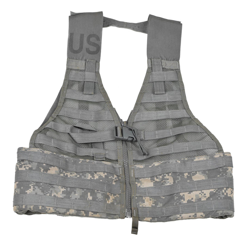 Gilet tactique original de l'armée américaine MOLLE II réglable taille unique gris foncé