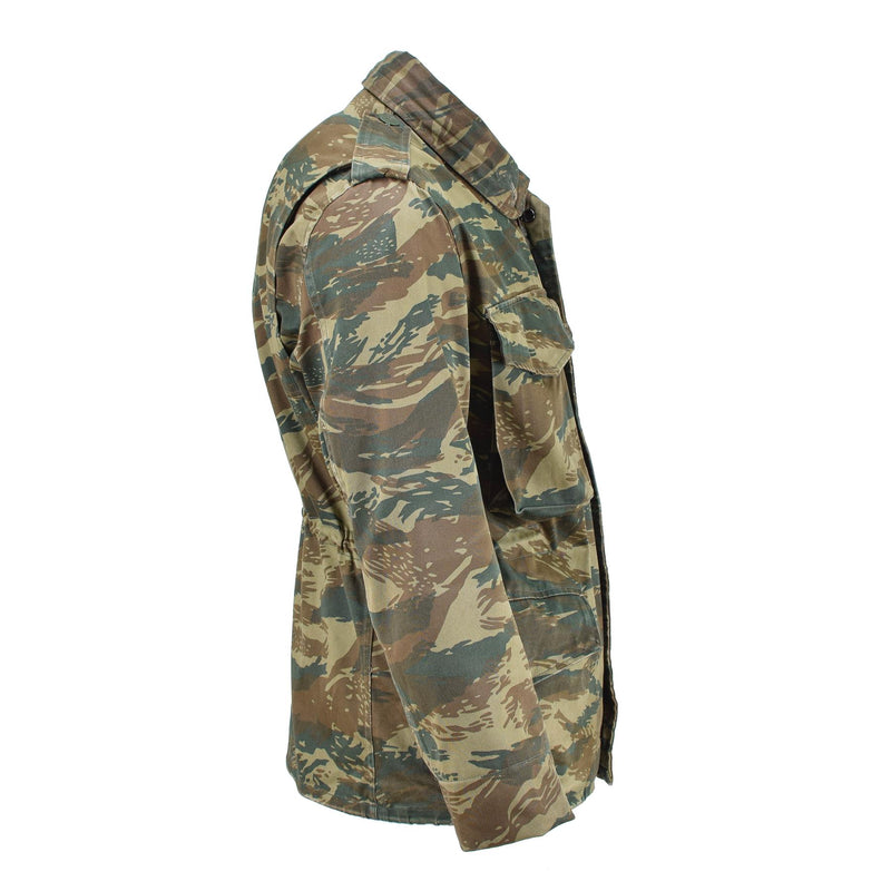 Veste de campagne authentique de l'armée grecque Chemises militaires grecques surplus de camouflage lézard