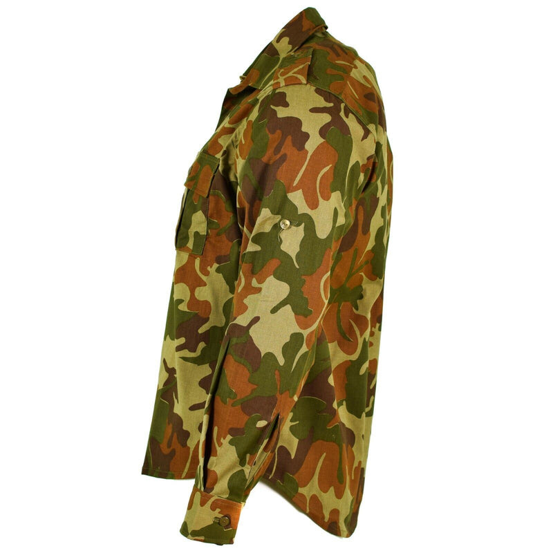 Véritable chemise de l'armée roumaine camouflage feuille M90 ​​Roumanie militaire combat NEUF