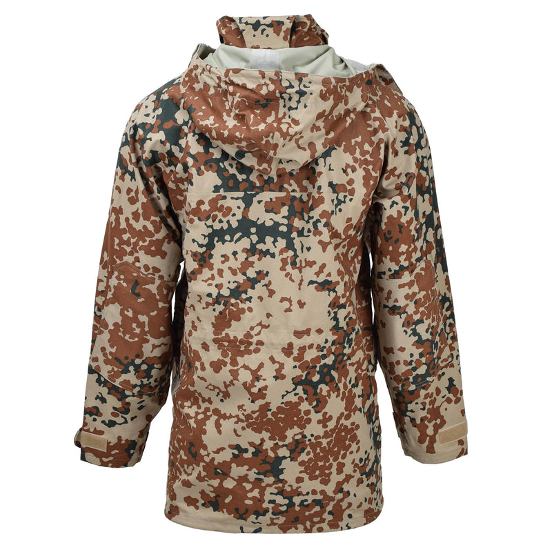 Veste de pluie originale de l'armée danoise imperméable à capuche tactique camouflage désert M84 NEUF