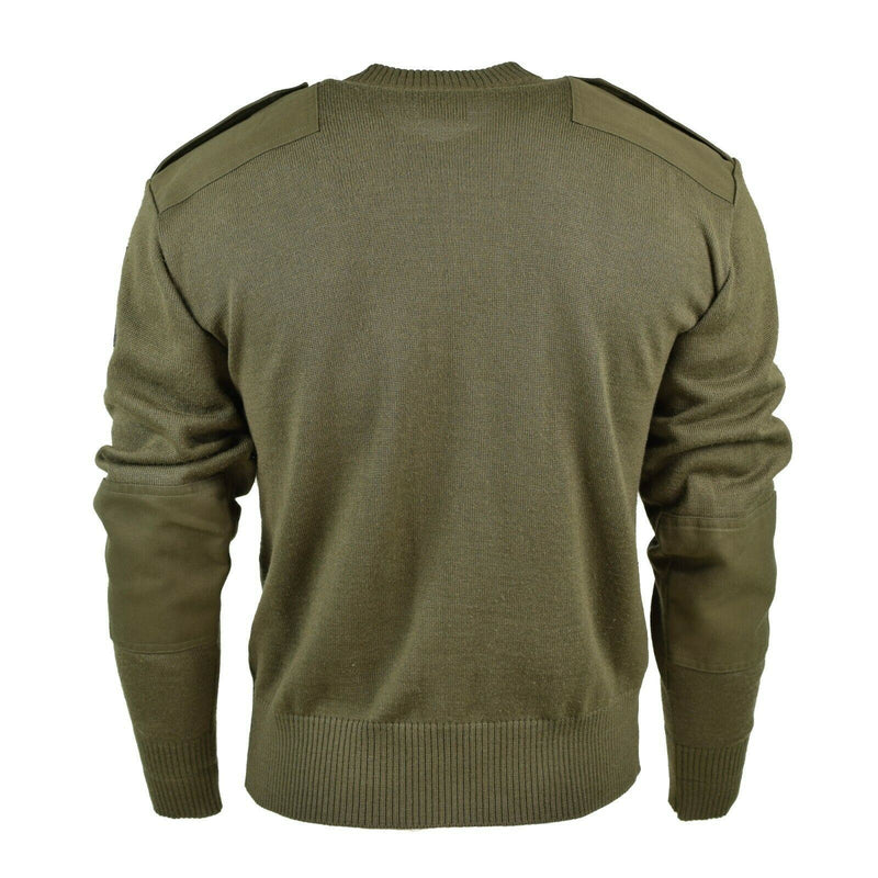 Pull original de l'armée autrichienne Pull commando Pull en laine Olive OD NEUF