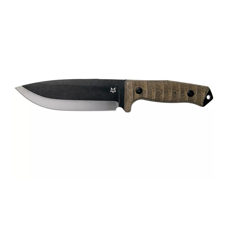 Couteau à lame fixe Fox Knives BUSHMAN en acier D2, manche en micarta pour la survie et le combat