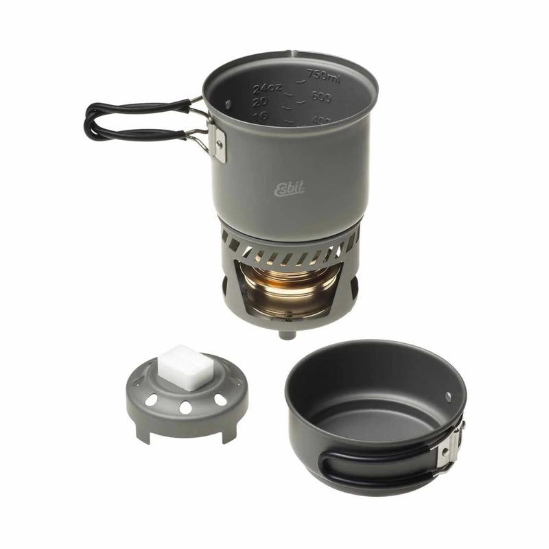 Cuisine compacte Esbit Set Aluminium anodisé dur de carburant solide Aluminium 985 ml