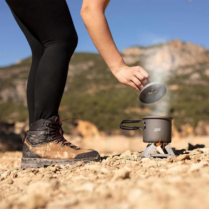 Pot léger de l'esbit 625 ml Camping Hard anodisé en aluminium Poignée gris