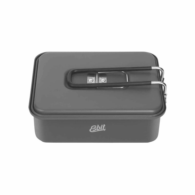 Ensemble de cuisson à carburant solide Esbit Camping 1100 ml Pot Hard Anodisé en aluminium Gray