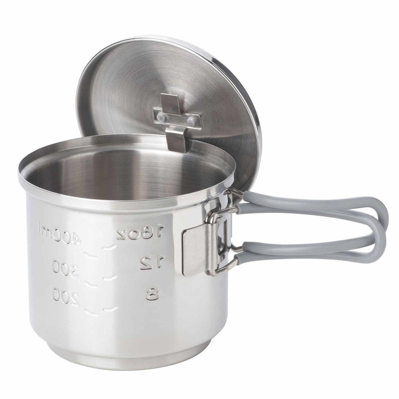 Ensemble de cuisson à carburant solide ESBIT Set support léger 585 ml en acier inoxydable Pot