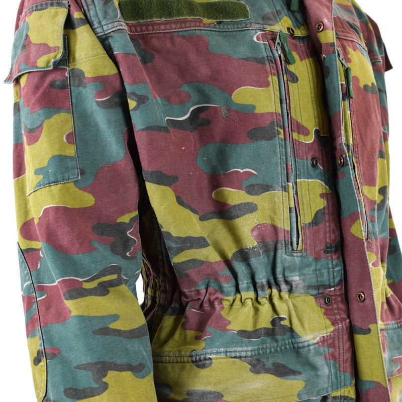 Veste de combat militaire M90 ​​de l'armée belge d'origine parka JIGSAW CAMO surplus