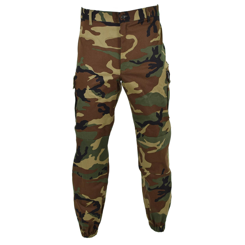 Pantalon cargo militaire italien d'origine, pantalon de combat camouflage boisé NEUF