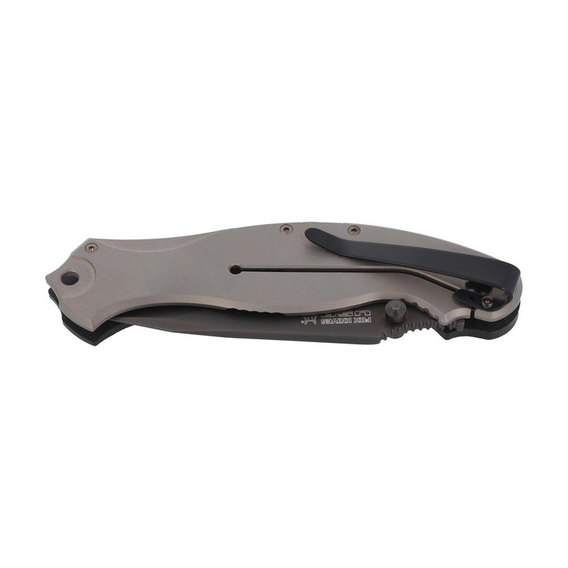 Couteau de poche Fox Knives HAVOC, couteau pliant à cadre en titane, manche G10 noir