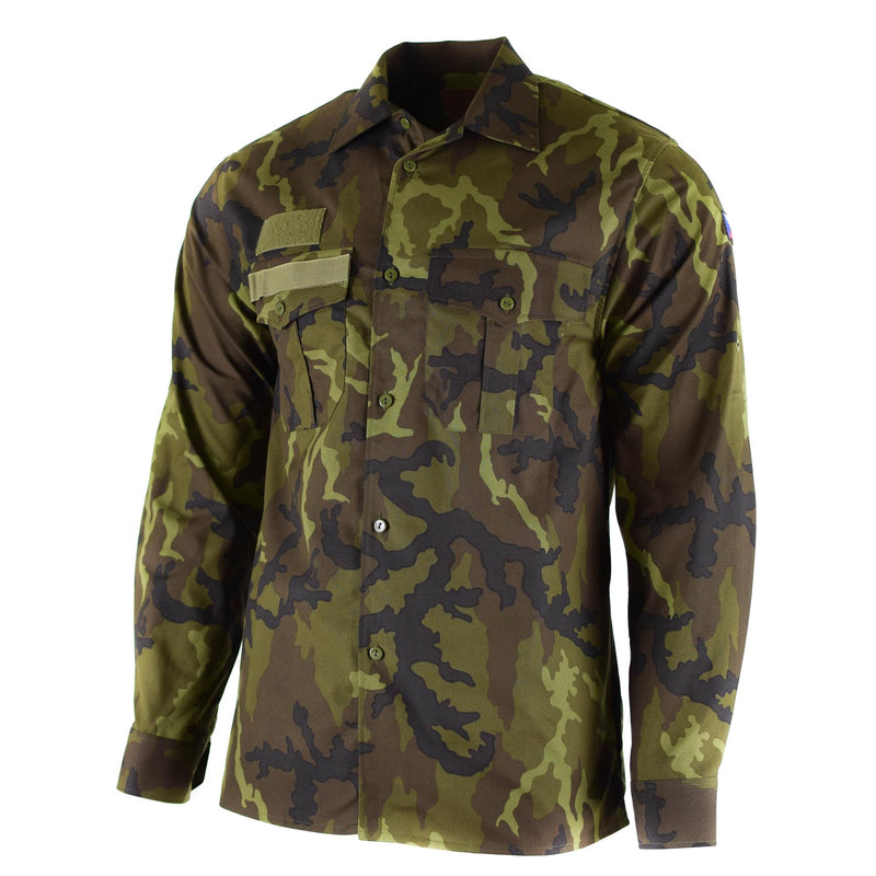 Véritable chemise de l'armée tchèque Woodland camo vz 95 uniforme de campagne surplus militaire NEUF